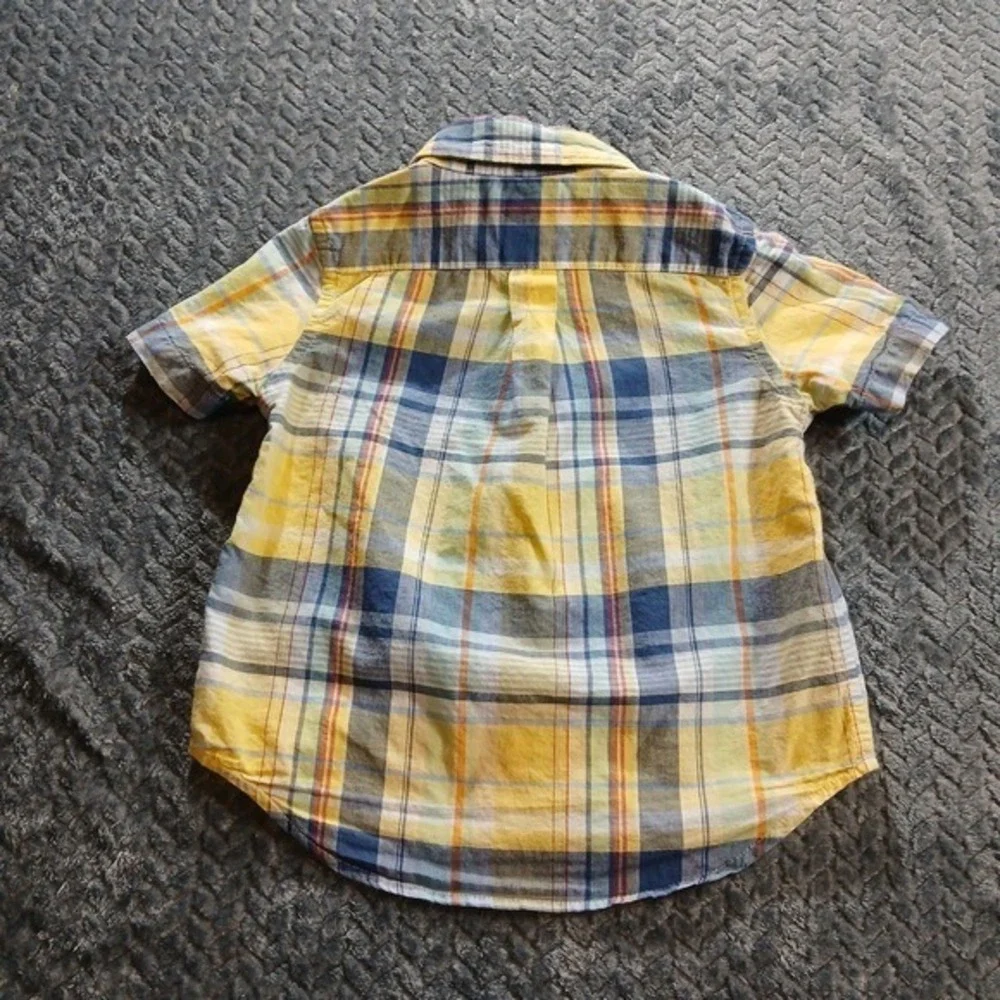 Ralph Lauren Baby Boys Plaid Button Down Shirts Lot‎ 18M Yellow Blue Red